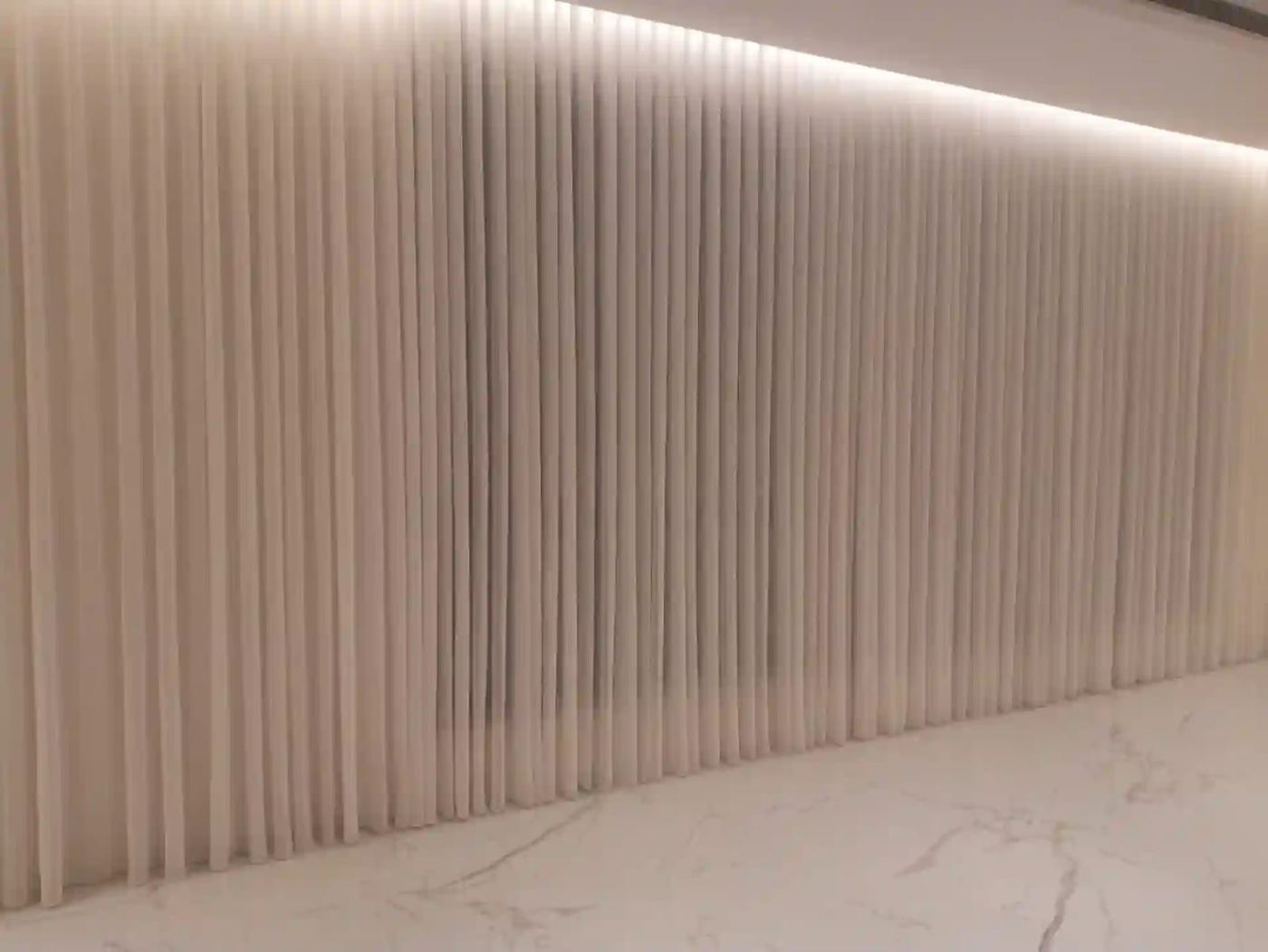 Wave pleat curtains